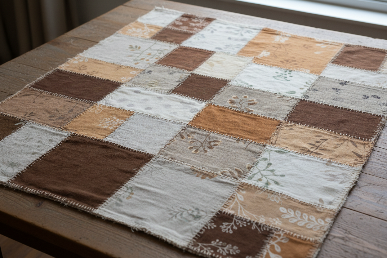 brown, and neutral color patchwork