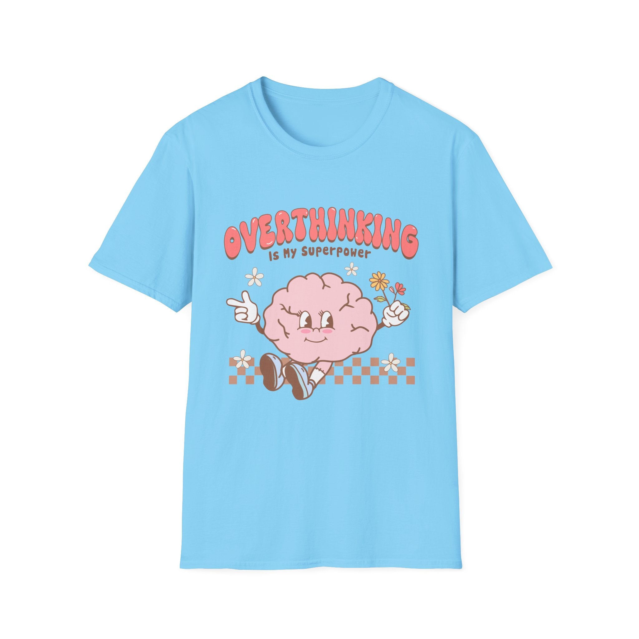 Overthinking is my superpower t shirt - Unisex Softstyle Tee for Mother Mom, Funny Graphic Tee, Gift for Her, Casual Top, Funny Quote Shirt