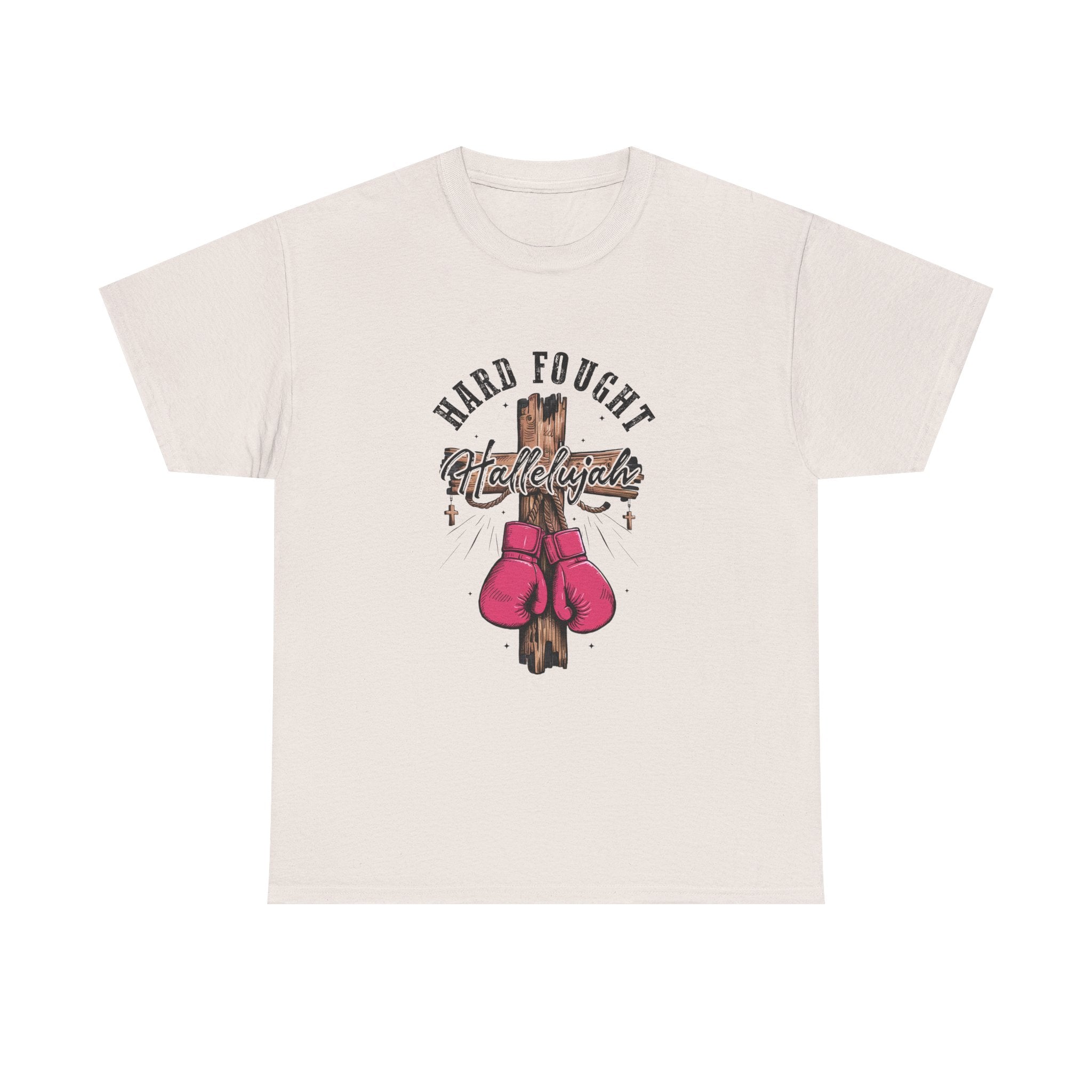 Hard fought Hallelujah Cotton Tee Express Delivery available