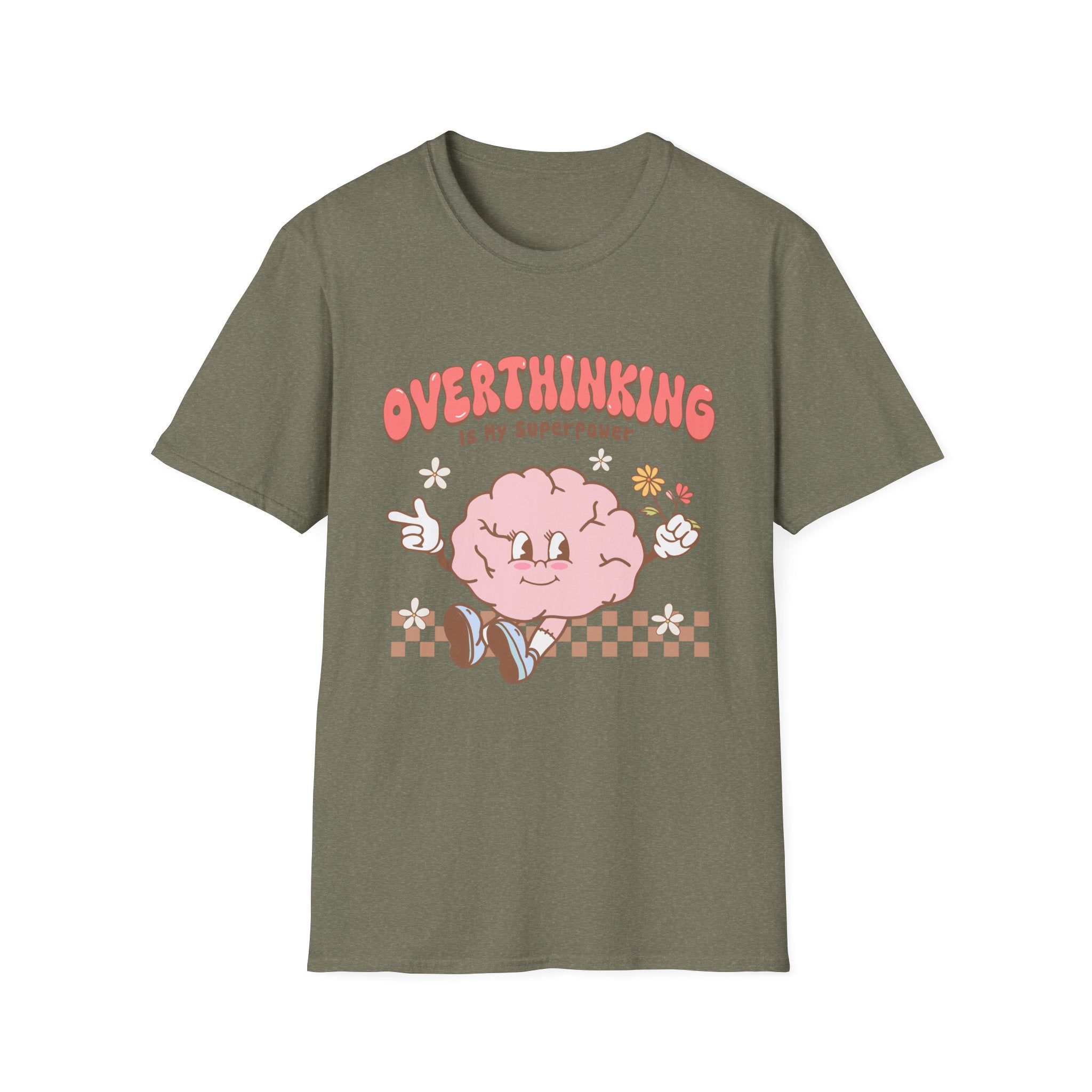 Overthinking is my superpower t shirt - Unisex Softstyle Tee for Mother Mom, Funny Graphic Tee, Gift for Her, Casual Top, Funny Quote Shirt