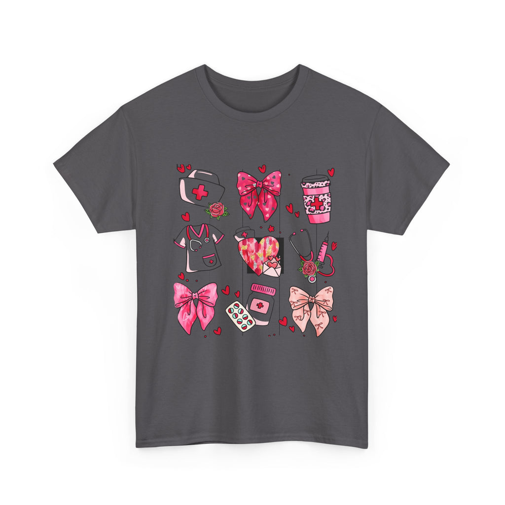 Nursing Tee, Happy Unisex Tee, Cheerful Nursing Shirt, Cotton Tee for Nurses, Beautiful Nurse Gift