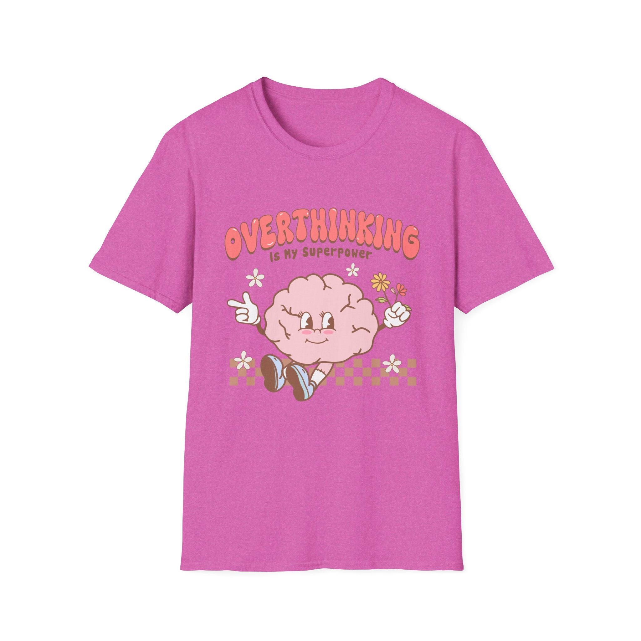 Overthinking is my superpower t shirt - Unisex Softstyle Tee for Mother Mom, Funny Graphic Tee, Gift for Her, Casual Top, Funny Quote Shirt