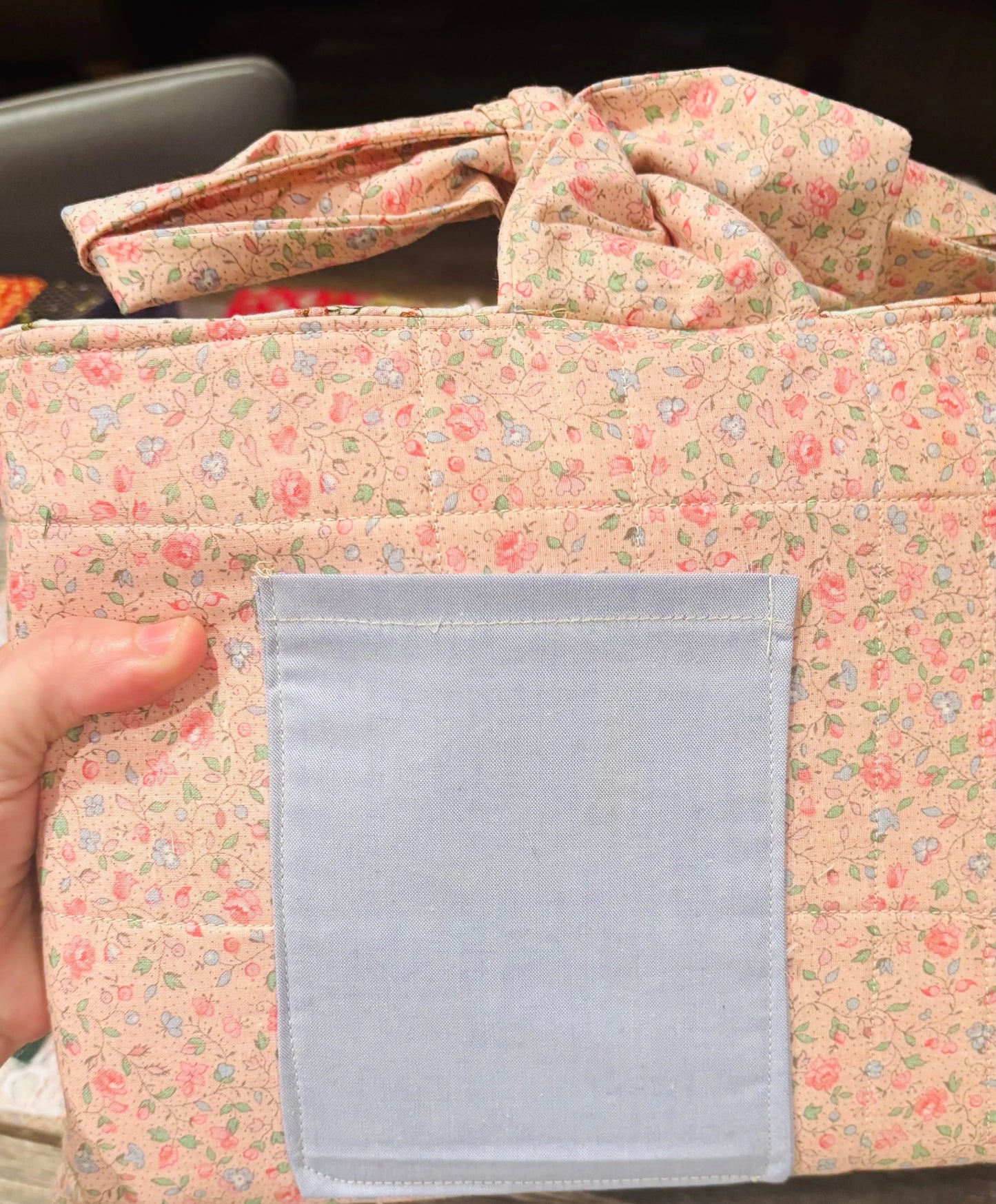 pocket on back of book sleeve/ bible sleeve pocket for pens and highlighter