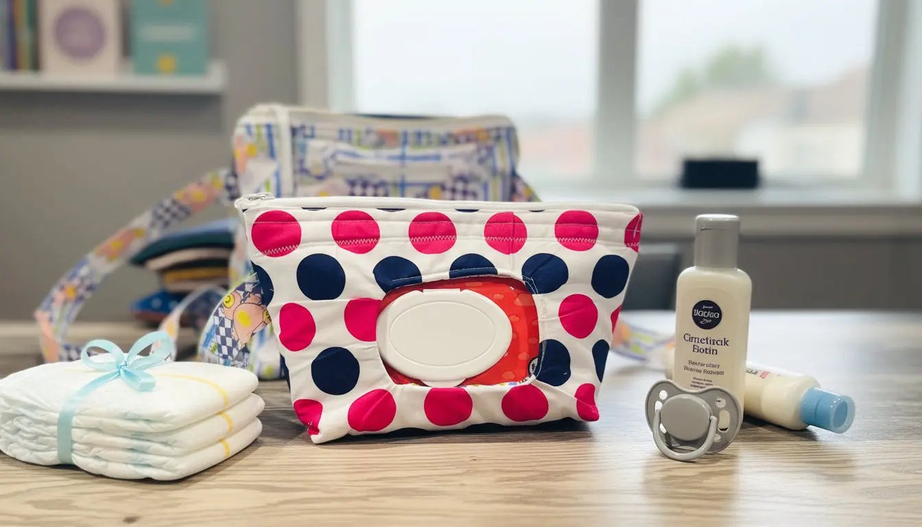 pouch for diapers and wipes on the go for moms of small children
